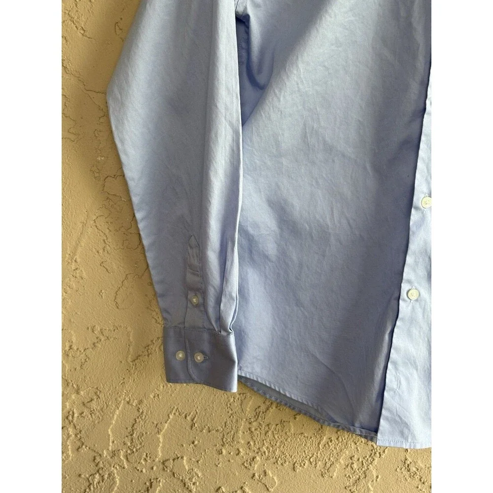 MICHAEL KORS Baby Blue Women’s Sz 14 Button Up Long Sleeve Cotton Shirt